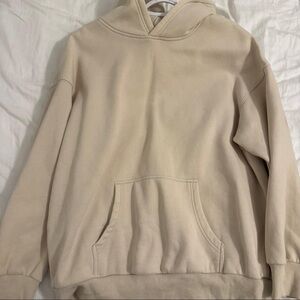 Cream Hoodie Sweatshirt
